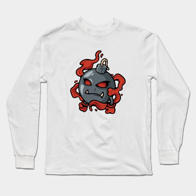 fire bomb design Long Sleeve T-Shirt by abed